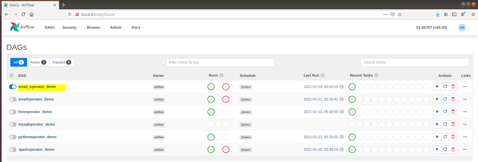 Task Verification for Airflow EmailOperator