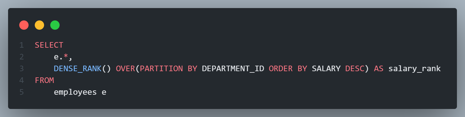 Window functions in SQL