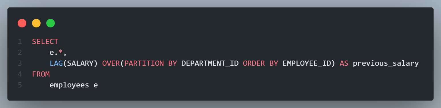 Window functions in SQL