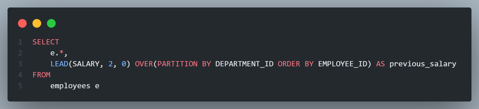 Window functions in SQL